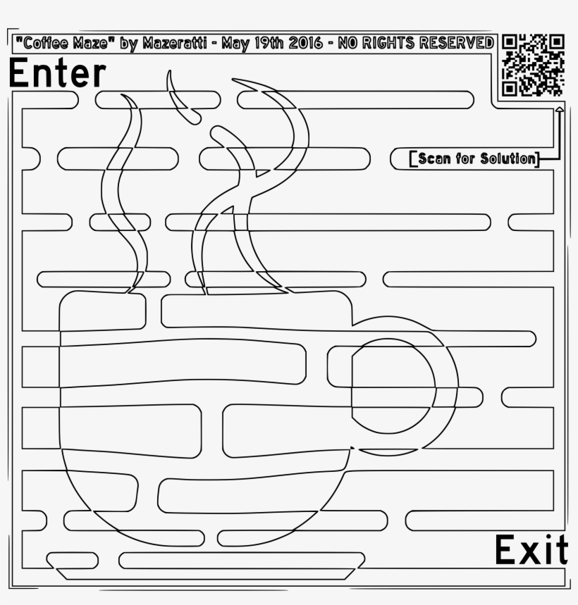 This Free Icons Png Design Of Coffee Coloring Maze, transparent png #9560078