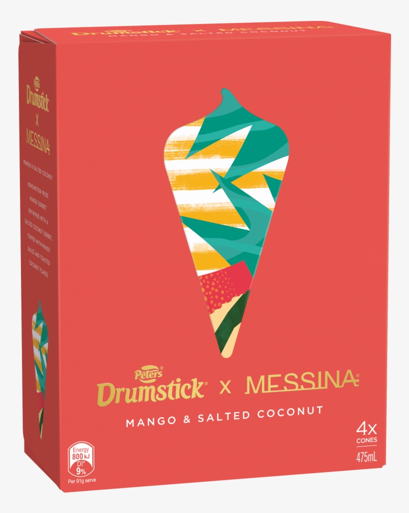Fresh Kensington Pride Mango Sorbet Entwined With Murray - Messina Drumstick, transparent png #9561225
