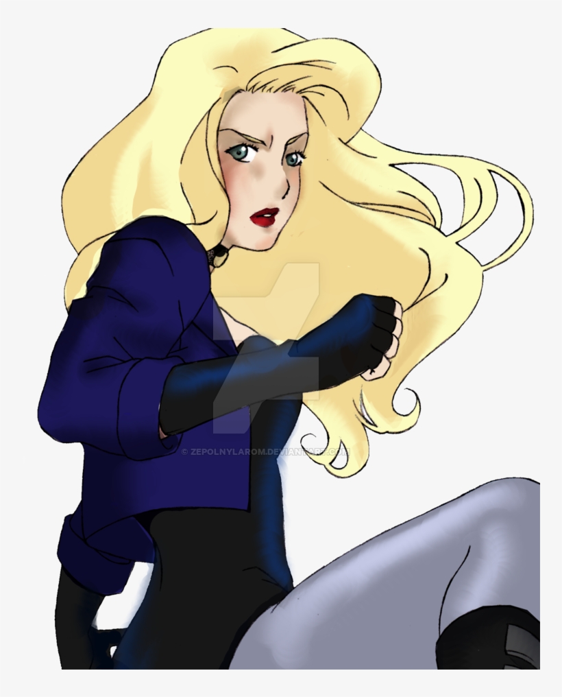 Black Canary - Cartoon, transparent png #9561951