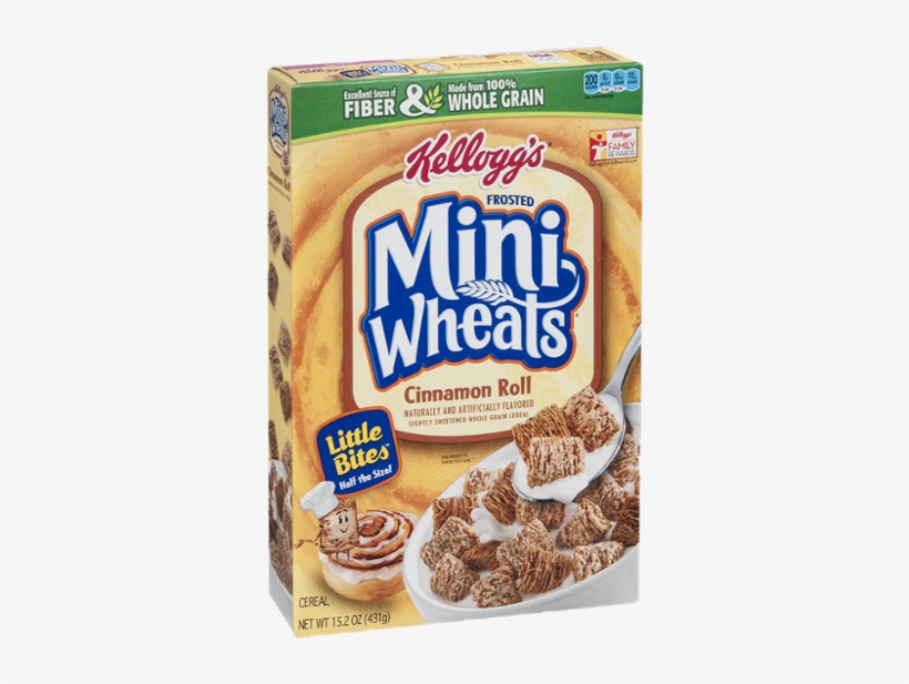 Kellogg's Frosted Mini Wheats Cinnamon Roll Little - Strawberry Mini Wheats Cereal, transparent png #9562458