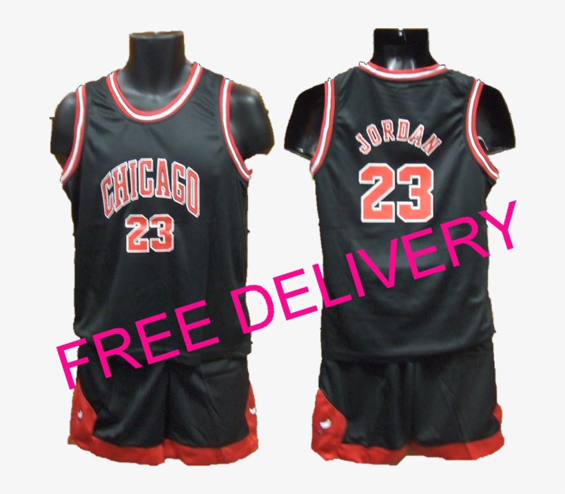 Kids Nba Chicago Bulls Black Jordan Player Uniforms - Number, transparent png #9562650