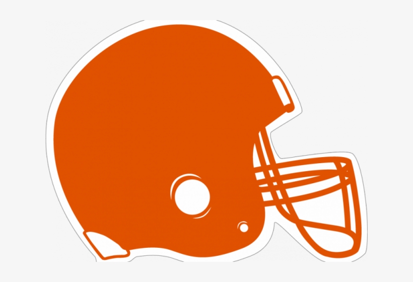 Falcon Clipart Helmet - Orange And White Football Helmet, transparent png #9563003