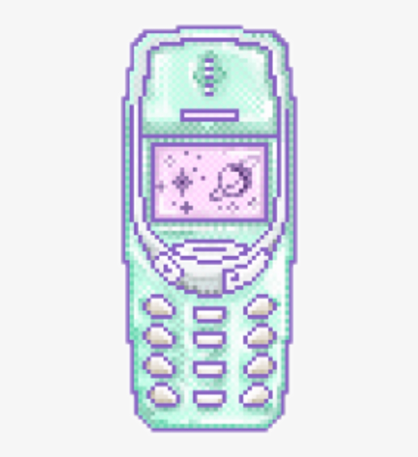 #cute #kawaii #pixel #pastel - Pixel Phone Kawaii, transparent png #9563558