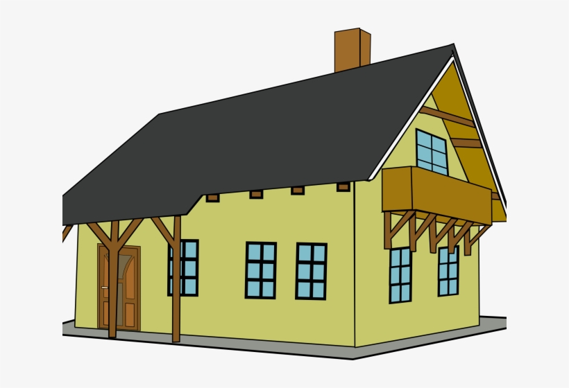Old House Clipart Colonial House - Cartoon Farm House Png, transparent png #9563701