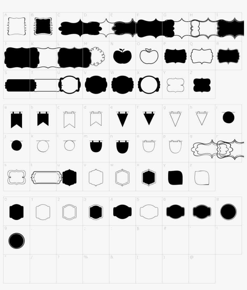 Font Characters - Kg Flavor And Frames 4 Map, transparent png #9564849