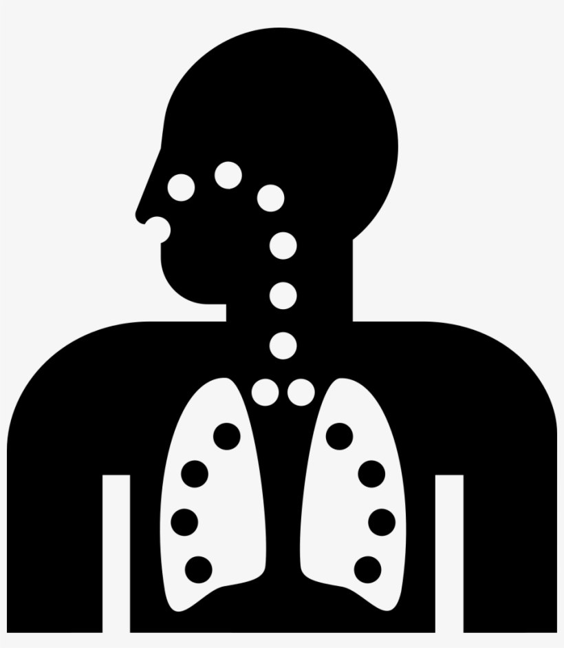 The Noun Project - Black And White Lungs Clipart, transparent png #9565340