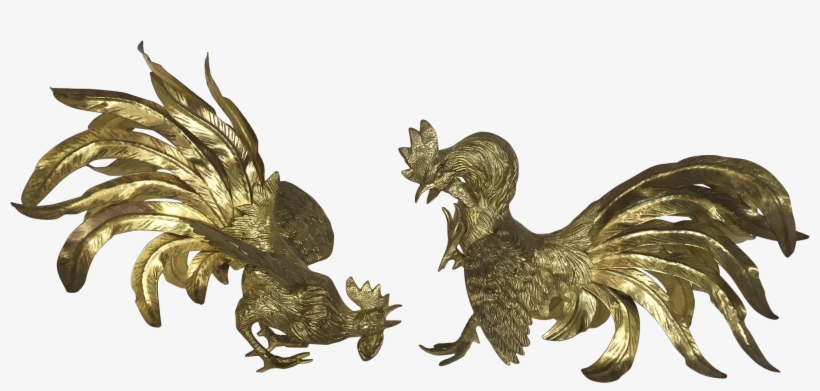 Italian Brass A Pair Chairish - Rooster, transparent png #9565863