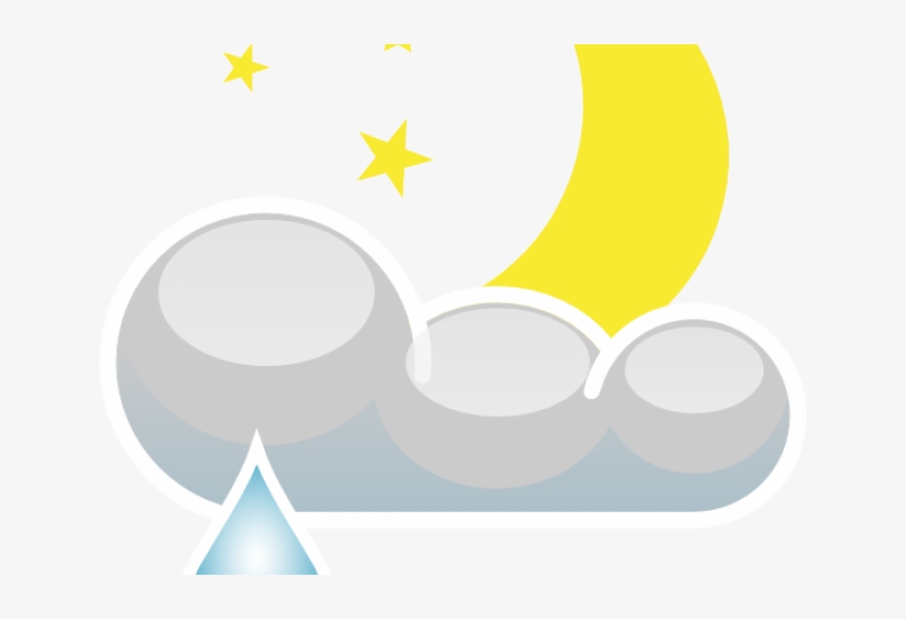 Night Clipart Rainy Night - Animasi Bulan Dan Bintang, transparent png #9566746