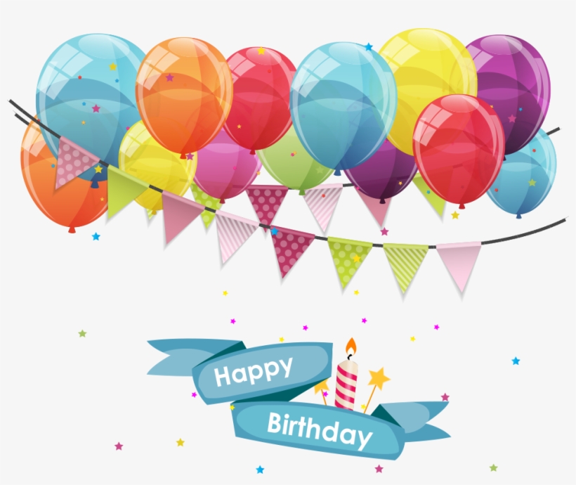 Image Free Baloon Vector Balloon Banner - Psd Birthday Collage Template, transparent png #9567748
