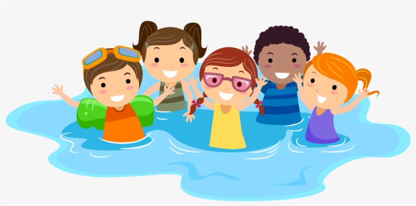 Clipart People Swimming - Children Swimming Clip Art, transparent png #9568379
