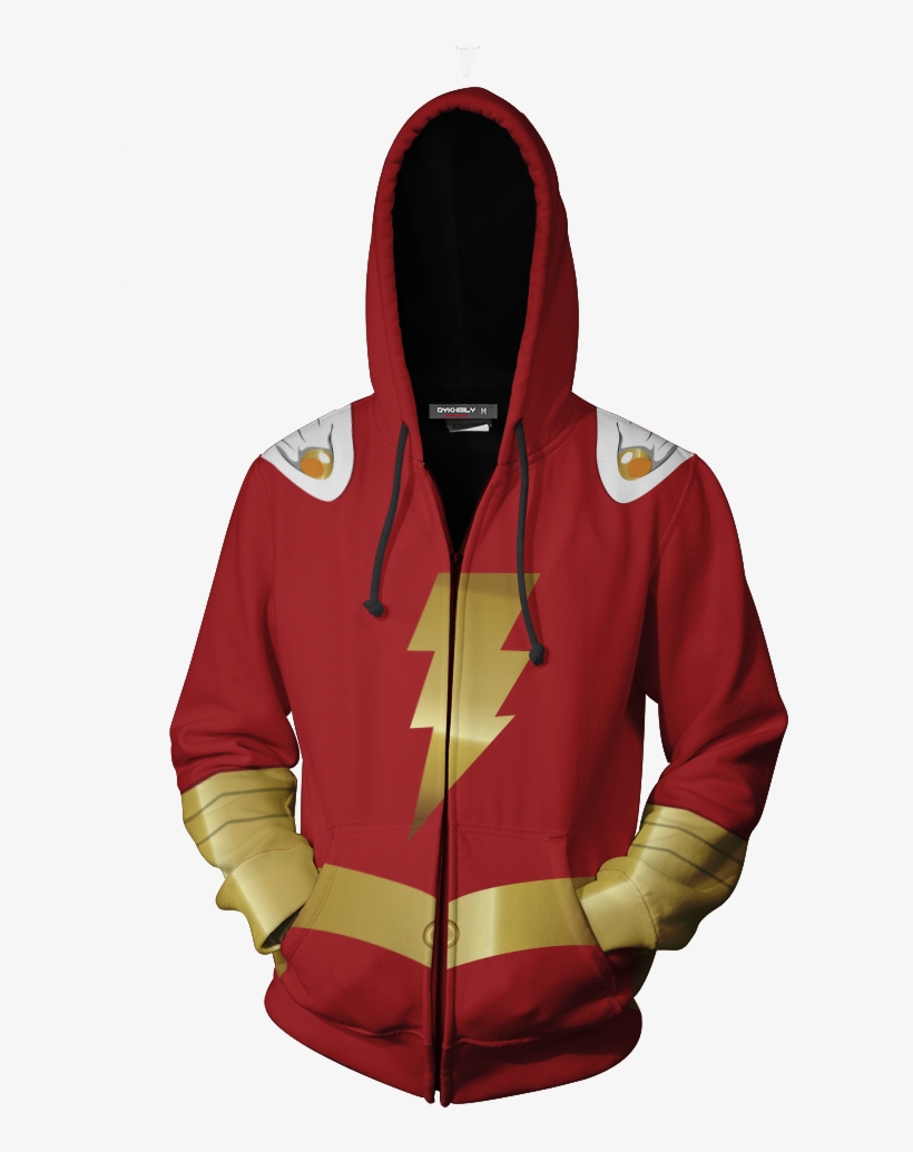 Shazam Suit Fan Zip Up Hoodie Fullprinted Zip Up Hoodie - Chaqueta Del Soldado Del Invierno, transparent png #9569283