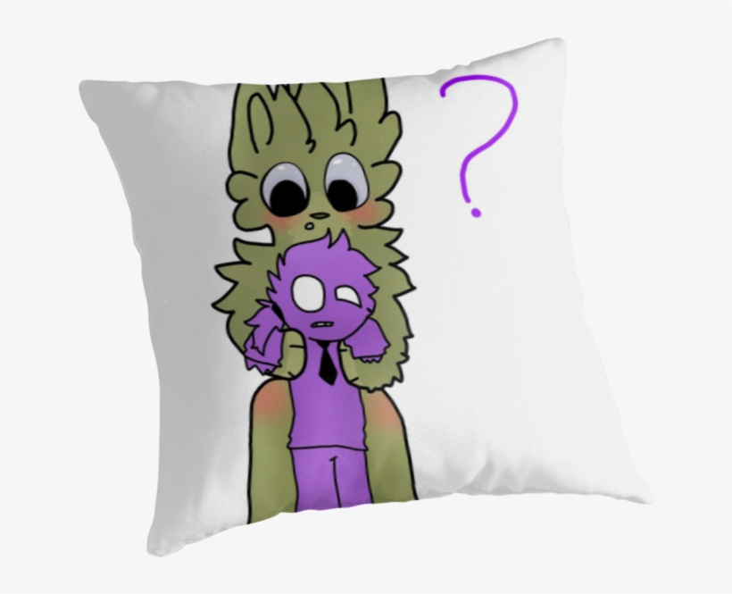 "springtrap And Purple Guy" Throw Pillows Scurryy - Cushion, transparent png #9569714