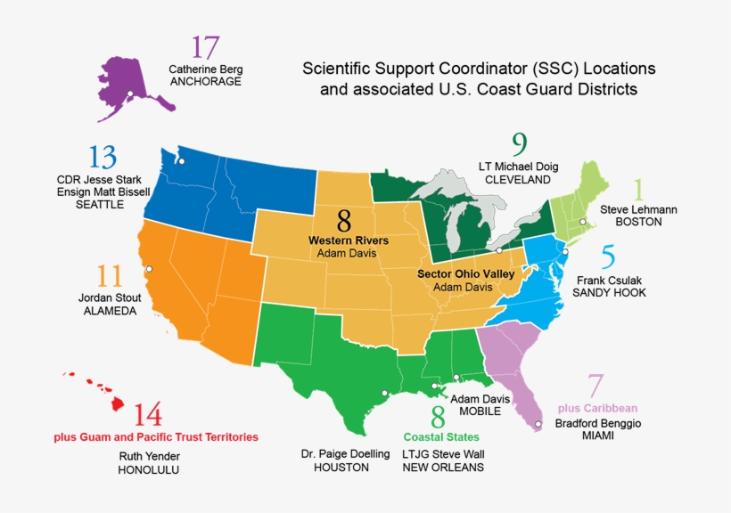 Us Coast Guard Map In Texas - Accountable Care Organizations Map, transparent png #9571518