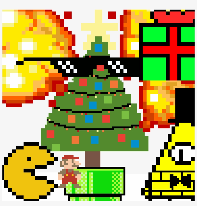Mlg Christmas Ffca The Best Christmas Picture Ideas - 8 Bit Mario, transparent png #9572548