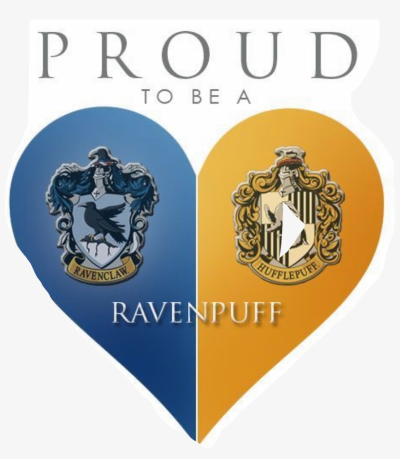 Harrypotter House Ravenclaw Hufflepuff Ravenpuff Proud - Ravenclaw And Hufflepuff, transparent png #9573511