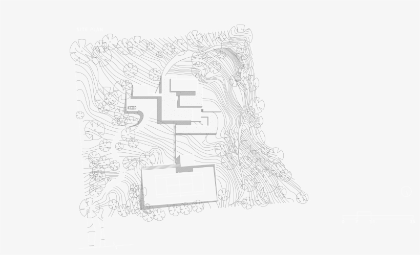 Behind The House Is A Tiered Outdoor Amphitheatre At - Sketch, transparent png #9573593