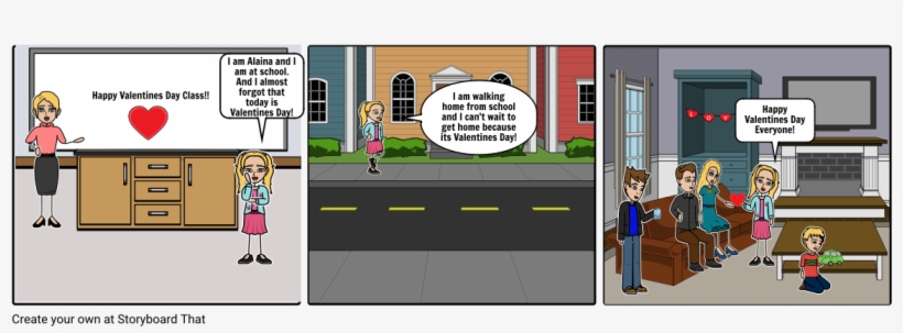 Family Valentines Day - Cartoon, transparent png #9573937