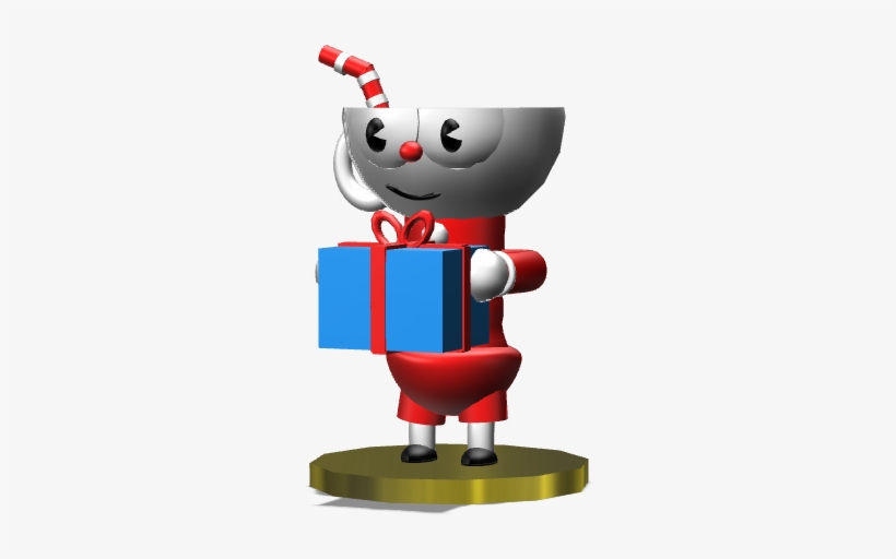Xmas Cuphead - Cartoon, transparent png #9574284