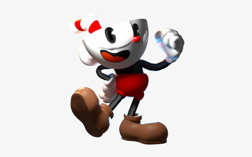 Cuphead Render I Didn't Struggle As Much To Make This - Cuphead 3d Model Png, transparent png #9574372
