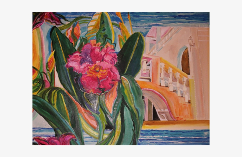 Orchid With Staircase Original - Modern Art, transparent png #9574882