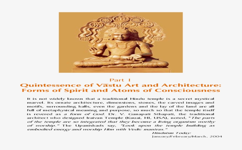 Quintessence Of Vastu Art And Architecture - Statue, transparent png #9575297