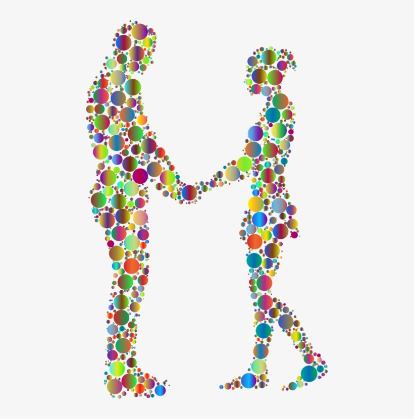 Vector Library Stock Clipart Couple In Love - Abstract Colorful Man Woman, transparent png #9575721