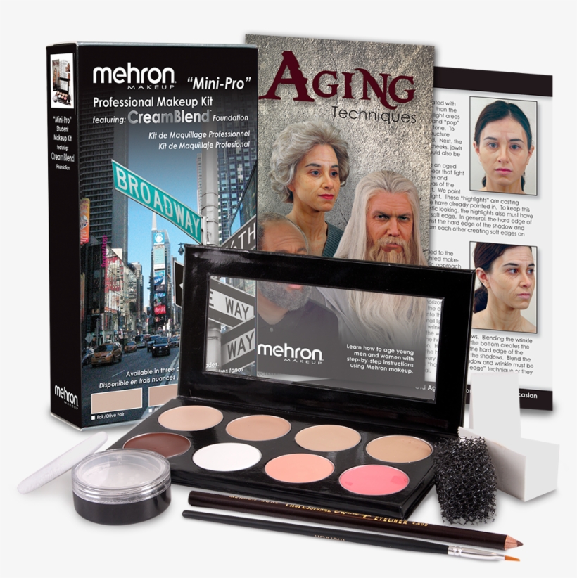 Mini-pro Professional Makeup Kit - Mehron Mini Pro Makeup Kit, transparent png #9575858