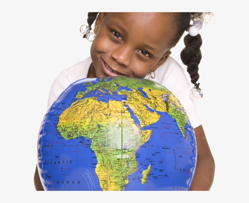 Girl-globe - Earth, transparent png #9577360