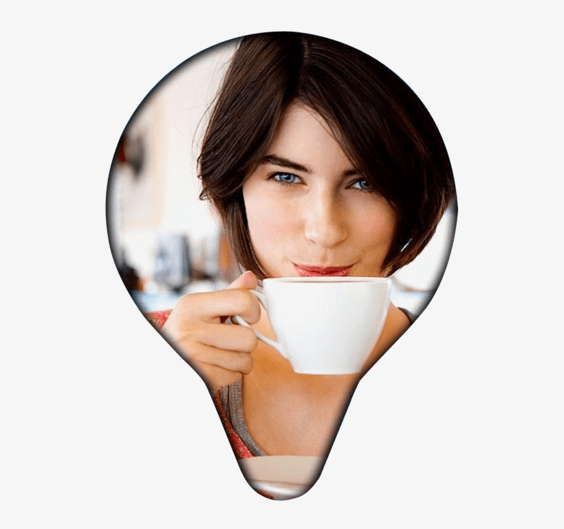 A Young Woman Drinking A Cup Of Coffee - Girl, transparent png #9577382