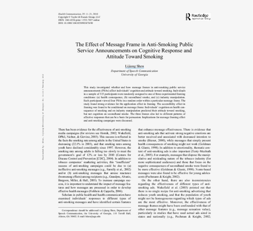 The Effect Of Message Frame In Anti-smoking Public - 1 2 3 Nu, transparent png #9577868