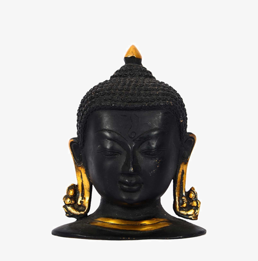 Black Buddha Face Decorative Piece Hk Bsdd 019 In Inch - Gautama Buddha, transparent png #9577954