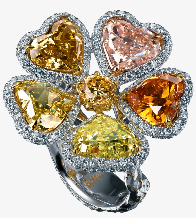 High Jewellery Ring Heart In Love Flowers Hx1 170 Wp1 - Diamond, transparent png #9578334