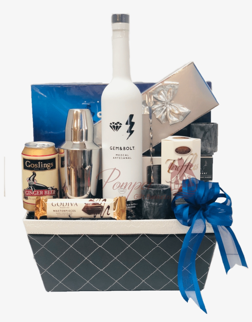 Something Blue Mezcal Gift Basket, Mezcal Gifts, Engraved - Mishloach Manot, transparent png #9578431
