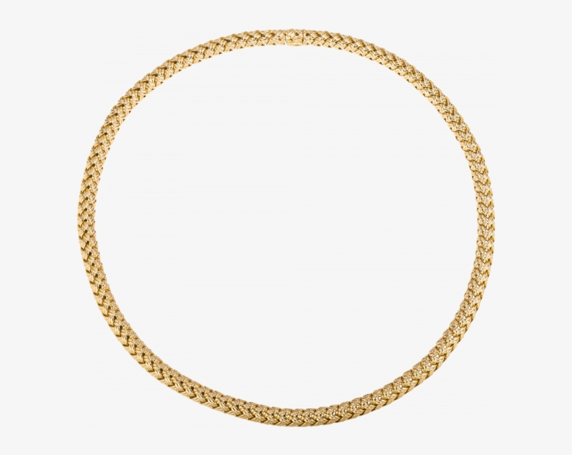 18kt Yellow Gold Vannerie Necklace - 14k Cuban Link 4mm, transparent png #9578711