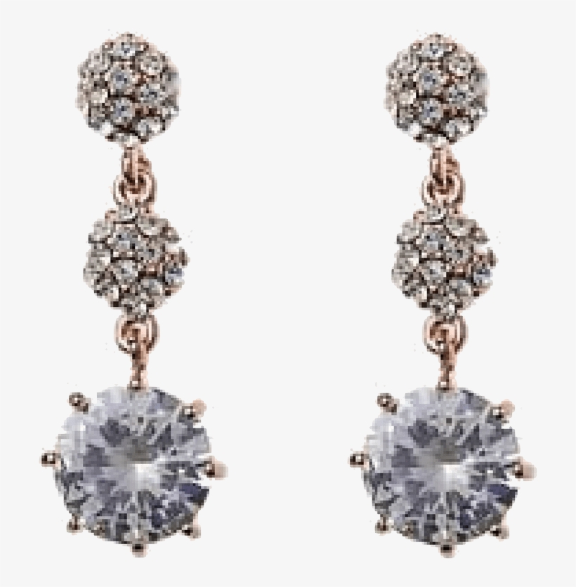 Jeminee Jewellery London Lottie Rose Gold Crystal Drop - Earrings, transparent png #9578974