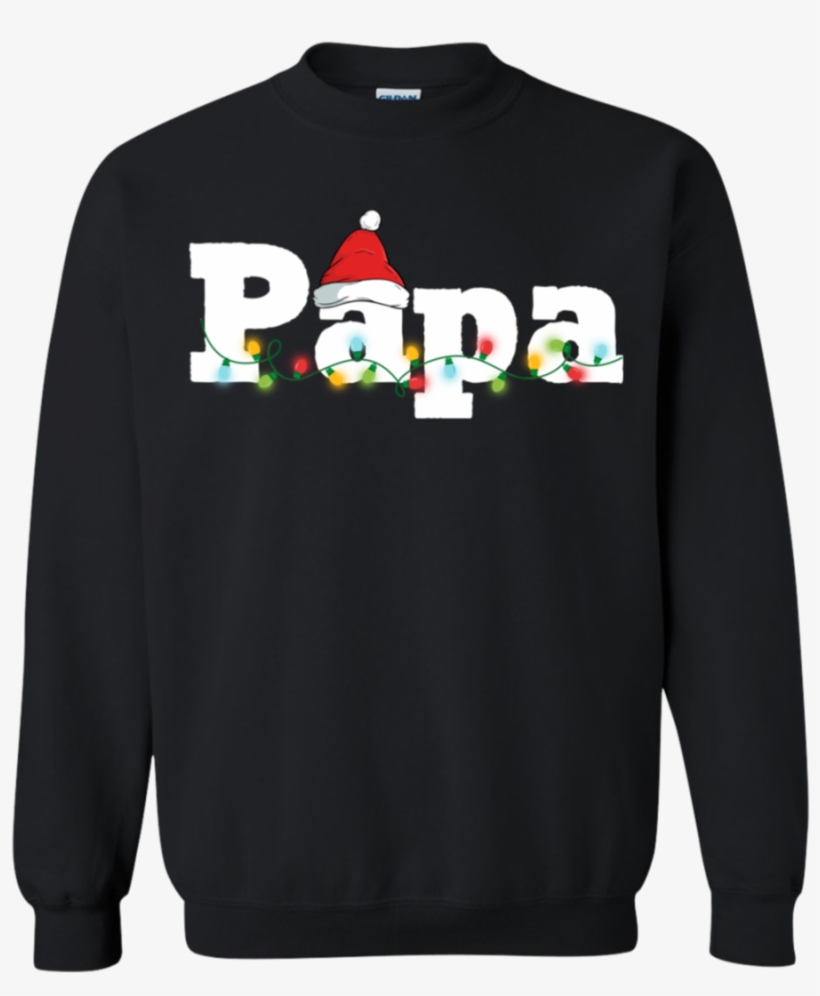 Papa Santa Claus Merry Christmas Xmas Sweatshirt - God Damn Jets Shirt, transparent png #9579145