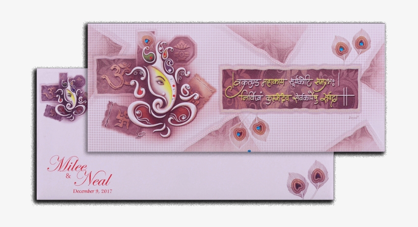 Hindu Wedding Cards - Paper, transparent png #9579429