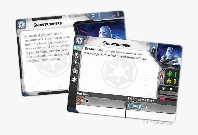 Swl11 A2 Unit-card Fan2 - Star Wars Legion Snowtrooper Card, transparent png #9579681