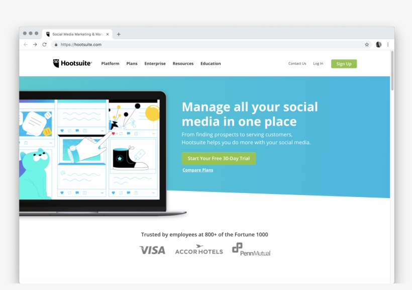 Manage All Your Social Media In One Place From Finding - Hootsuite, transparent png #9580381