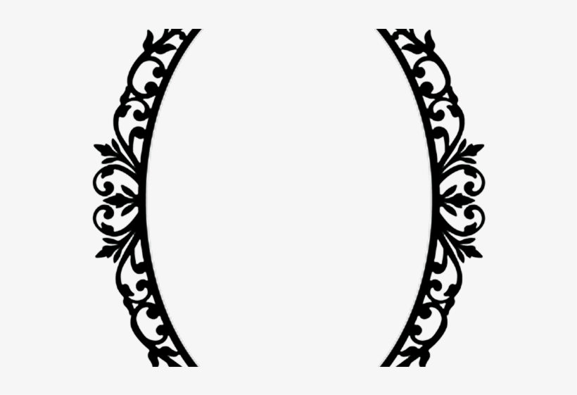 Oval Clipart Oval Victorian Frame - Drawing Of Mirror Design, transparent png #9581990