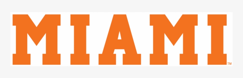 Miami Hurricanes Iron On Stickers And Peel-off Decals - Peach, transparent png #9582221