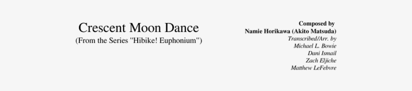Crescent Moon Dance Sheet Music For Flute, Clarinet, - Ivory, transparent png #9583598