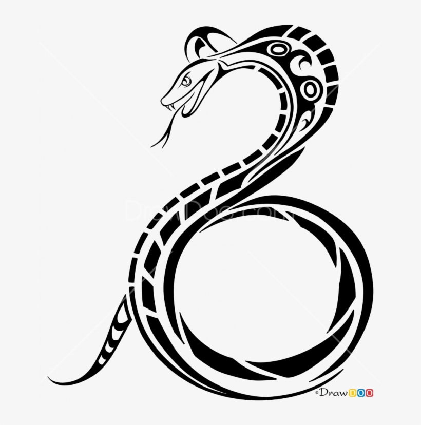 Tribal Snakes Tattoos - Tribal Snake Design, transparent png #9583838