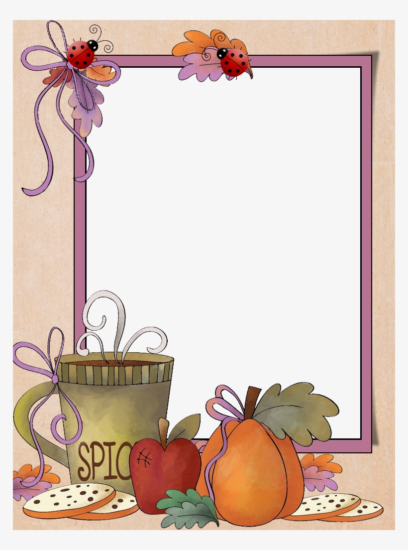 Stationery, Autumn, Frames, Stationeries, Fall Season, - Cartoon, transparent png #9585217