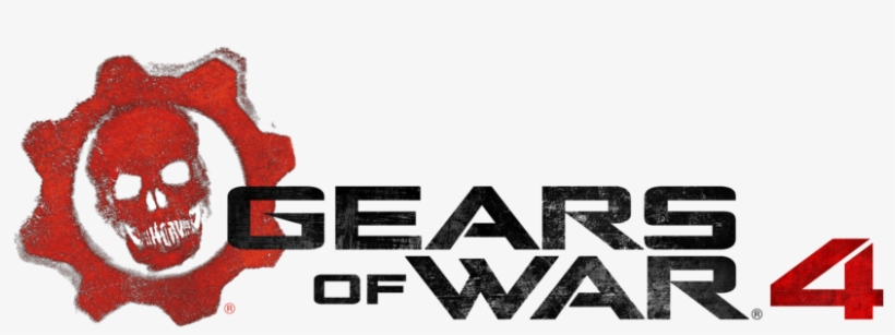 Gears Of War 4, Gears Of War, Xbox One, Red, Text Png - Gear Of War Hd Png, transparent png #9585648