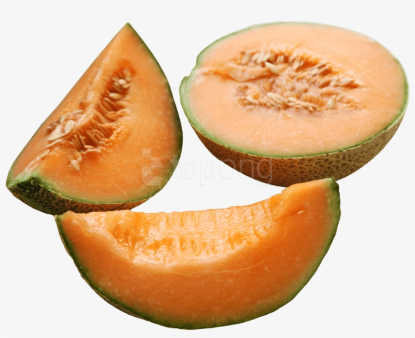 Cantaloupe Melon Slices Png - Melon Cantaloupe Png, transparent png #9586823