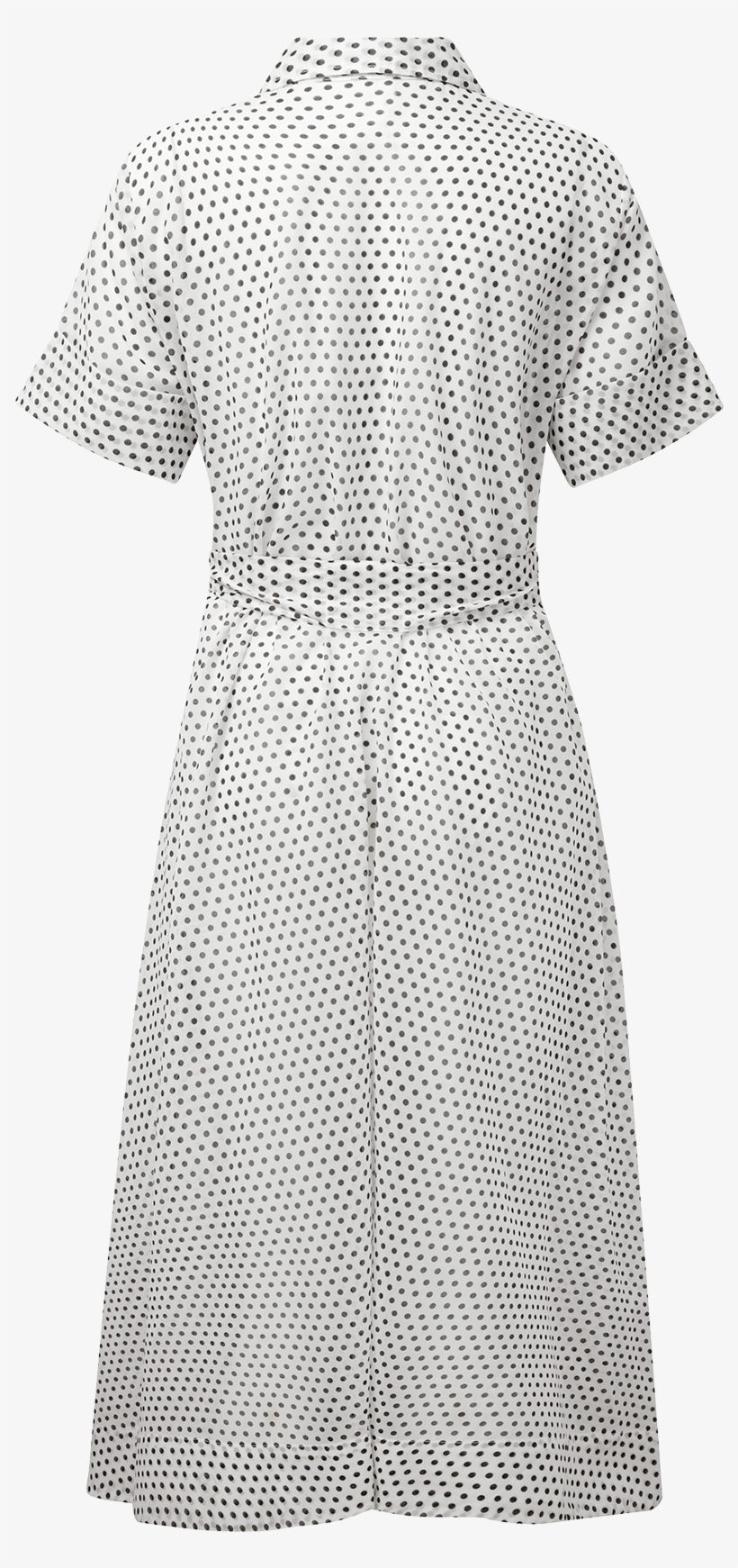 White Polka Dot Shirt Dress - Day Dress, transparent png #9586827