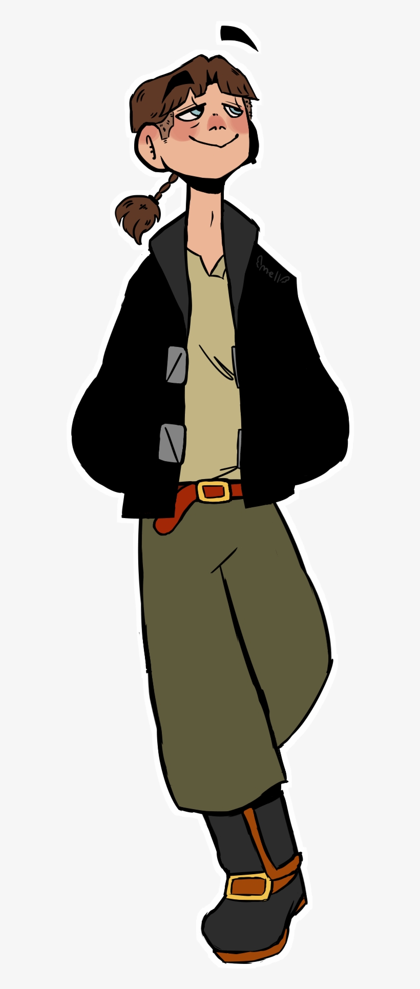 Some Art I Did Of Jim Hawkins, Mulan And My Character - Cartoon, transparent png #9587087