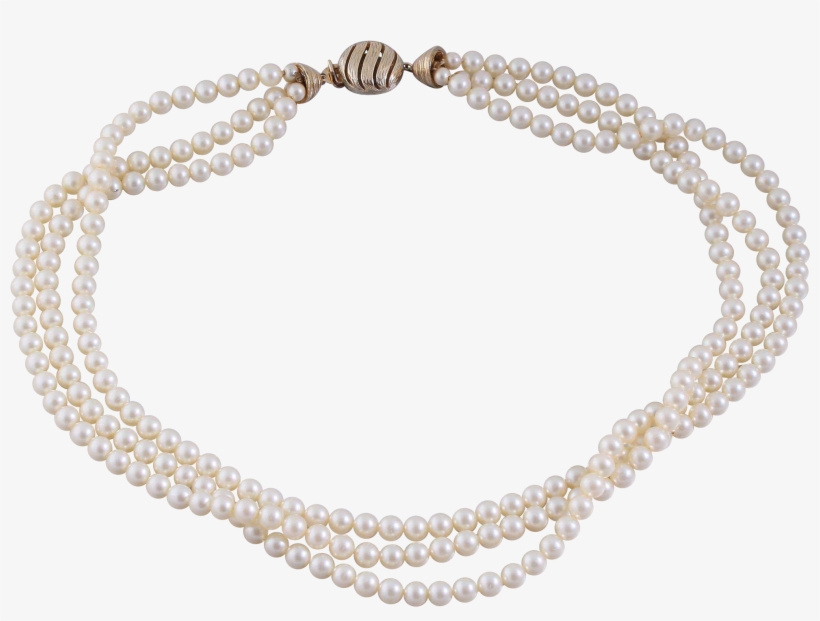 Ciner Torsade Style Three-strand Simulated Pearl Necklace - Baroda Pearls, transparent png #9587488