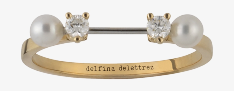 Two In One Pearls Ring - Pearl, transparent png #9587573